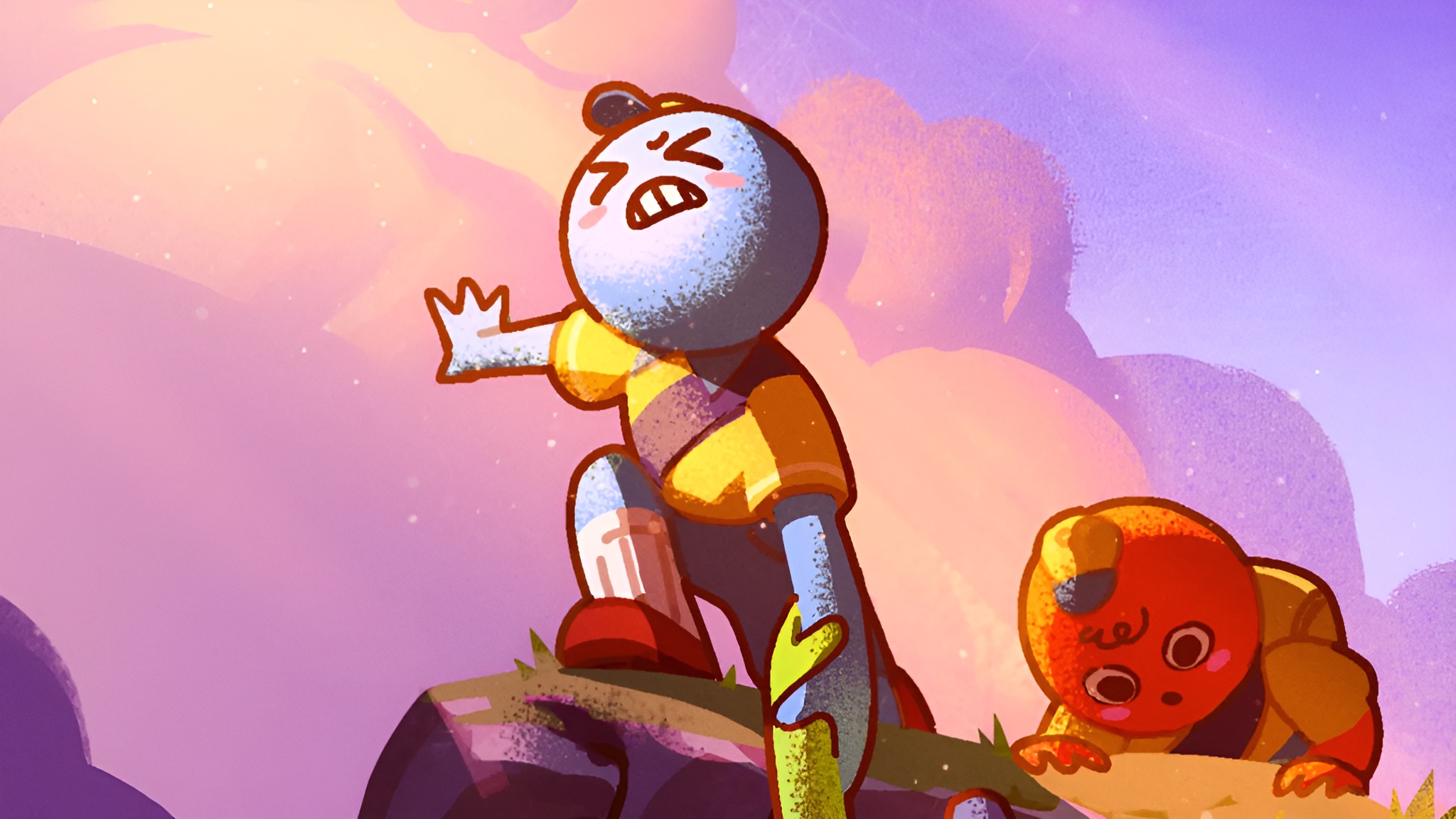 Adventurous characters climbing a mountain in the PEAK game